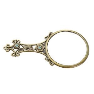 Makeup Beauty Cosmetics Hand Held Handle Mirror For Bronze