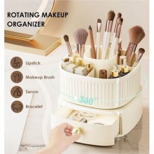 Light Luxury Desktop Rotating Cosmetics Double-layer Storage Box