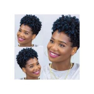 Jerry Curl Natural Short Hair Wig  Natural Colour