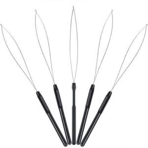 5Pcs Micro Rings Beads Tool Loop Plastic Handle Pulling Tool