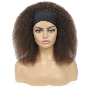 Afro Kinky Curly Headband Wigs Short Curly Glueless Wigss For Women Full Machine Made Wigs Brazilian NonRemy