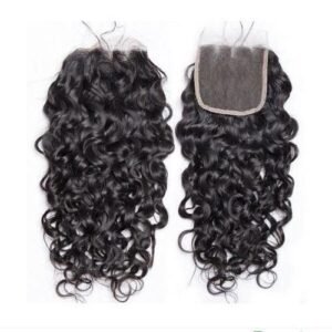 8''16'' 4X4 HD Top Closure Remy Virgin Real Hairpiece  Water Wave