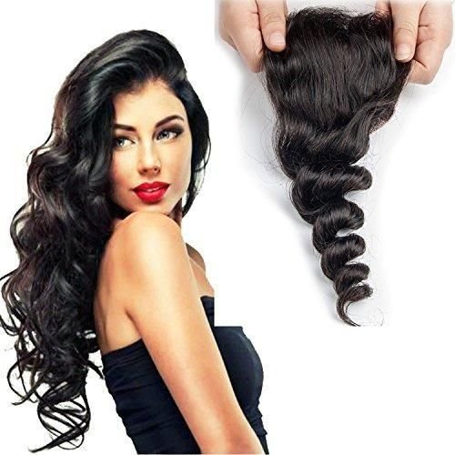 16inch 44 HD Swiss Top Closure Loose Wave Pre Plucked With Baby Hair Knots Can Be Bleached 100 Virgin Remy Real Hair 150 Density Natural Color