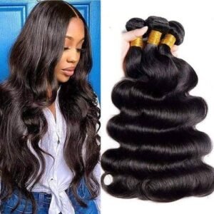 24'' 12A 3 Bundles Virgin Remy Real Hair Wefts Bundles 300g  Unprocessed Bodywave Hair Extensions For Women