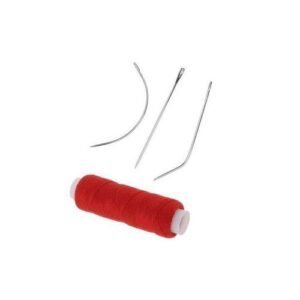 Hair Track Weft Wigs Weaving Sewing Thread W 3pcs ICJ Needles Red