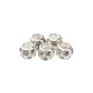 5pcs Dreadlock Hair Beads Hair Braid Pins Rings Cuff Clips Silver