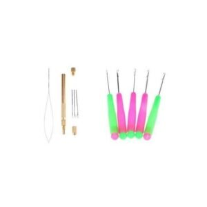 8x Hooking Latch Ventilating Aluminium Pulling Needles KIT Making Wig