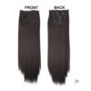 24 Inch Ombre Color Clips In Hair Extentions 6 Pcs/set 16 Clips For Women Straight Synthetic Hair Piece Clips On Hair Extensions