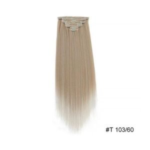Julianna Kanekalon Futura Clip-On Hair Extension 16 Clip In 7pcs 24inches 150g Synthetic Clip In Hair Extension Clip-In