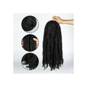 30 Inch Synthetic Extension Afro Kinky Striaght Hair Bundle Natural Color
