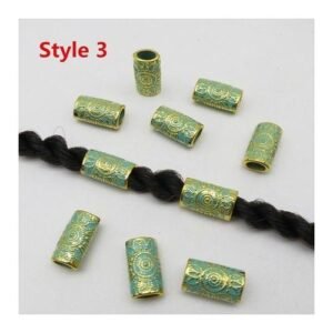 20pcs/lot Tibetan Silver Viking Rune Hair Braid Dread Dreadlock Beard Beads Rings For Hair Women Men Accessories