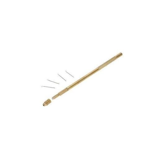 4 Sizes Ventilating Needles 1 Brass Holder Make Repair Lace Wigs Toupee Hairpiece Knotting Hook Set