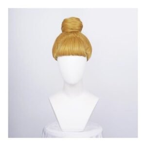 Halloween Women Fairy Cinderella Princess Wig Stage Role Play Classic Golen Updo Styled Cinderella Synthetic Hair Wig