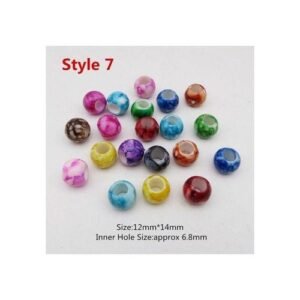 20pcspack Crochet Braids Multi Coloured Hair Braid Dreadlock Beads Rings Accessories For Kids Girls Women