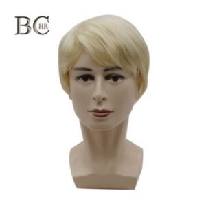 Bchr Short Straight Synthetic Men Wig For Male Natural Wigs Brown Color Toupee Wigs