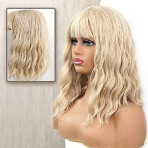 Wig ladies wool roll corn perm long curly hair shoulder-length short curly hair Qi Liu Hai chemical fiber hair