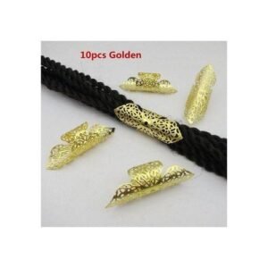 5pcs10pcs Goldensilver Big Adjustable Hair Braid Dread Dreadlock Beads Cuffs Clips Approx 15mm Hole For Hair Accessories