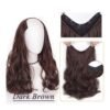 Aosi Synthetic Hair Hair Extensions Clip Hairpiece V-Shaped Half Wig Natural Wavy Extension False Strands On Hairpins Women
