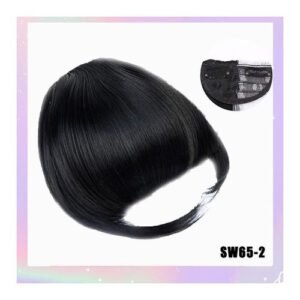 As Curly Synthetic Neat Front Fringe Clip In Hair Bangs Hair Extensions Sweeping Side Blunt Natural Black Brown Hairpieces