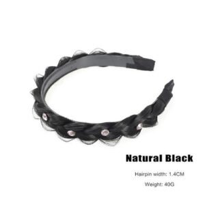 As Fishbone Braid Wig Headband For Female Heightening Skull Manual Fried Dough Twists Braid Hair Braid Headband