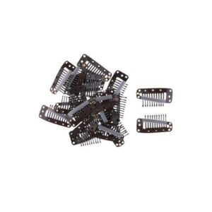 20 Pcs Hair Extension Snap Clips Wig Grips Clip Wigs Light Brown