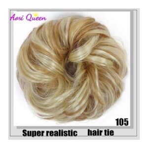 As Straight Donut Chignon Hairpieces Synthetic Ombre Elastic Chignon Fluffy Messy Scrunchies Hair Bun For Women