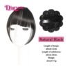 Bangs Wig Synthetic Clip In Bangs Hairpiece Black Natural Hair Bangs Invisible Fringe Hair Clip Extensions False Bangs