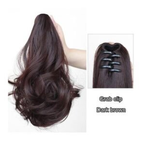 As Synthetic Short Straight Ponytailsmall Claw Clip In Hair Extensions Natural Pony Tail Hair Hairpiece For Women