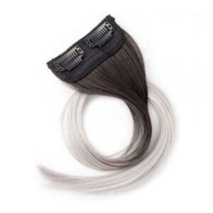 60cm Synthetic Hair Extensions Clips In Hairpieces Heat Resistant Straight Wigs Hanging Ear Dyed Hair Pieces For Women