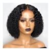 12 14 16inch Highlight Kinky Curly Syntnetic Hair Short Bob Wigs Blonde Natural Color Middle Part Wig For Black Women Daily Use