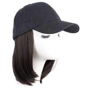 Baseball Cap Wig with Wavy Hairstyle Realistic Thick Hair Soft Fluffy Curly Hair Wig for Photography Stage Movie Hair,2 NO5115