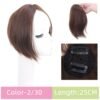 3D French Natural Wig Bangs Realistic Side Bangs Breathable Wig Personalized Hair Accessories,2/30 NO5115