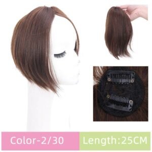 3D French Natural Wig Bangs Realistic Side Bangs Breathable Wig Personalized Hair Accessories,2/30 NO5115