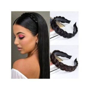 4 Strands Synthetic Plaited Headband Braided With Teeth Hair Band Beauty Accessory Stretch Braid