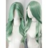 4*2 Lace Wigs 26inch Long Green Color Women Middle Part Curly Wavy Natural Looking Synthetic Heat