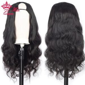 Queen Hair U Part Wigs Body Wave Straight Glueless 100% Wigss Invisible Hair Line Brazilian Virgin Hair