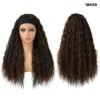 24 inch wool long curly hair headband half headpiece