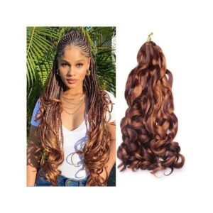 1pc Curly 24Inch Loose Wavy Bouncy Braiding 75g/Pack Synthetic French Curl Crochet Hair Extensions