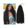 24 inch 6 Packs Butterfly Pre Looped Distressed Faux Locs Crochet Hair