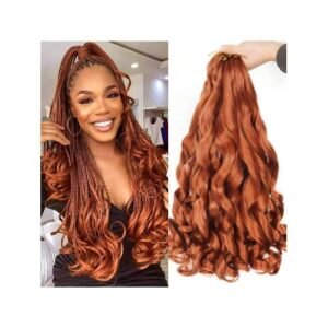 24 Inch 1 Pack French Loose Wave Bouncy Crochet Pre Stretched 100g/Pack Yaki Curly Braiding For