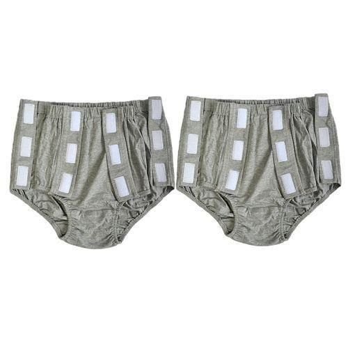 2 Piece Adults Reusable SnapOn Incontinence Pant Underwear Easy To
