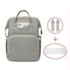 greyLuxurious Baby Diaper Bag With Changing Station