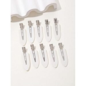 1pc Cream Glue Clip Diy Waterdrop Shaped Hairpin/Barrette For Fringe, Hair Accessory Casual