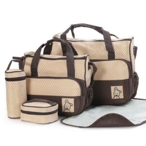 Diaper Bag Tote Baby Girl Boy Diaper Bag 1  5 PCS Large Travel Hotal Diaper Bag Set With Changing Pad Travel Mat Station