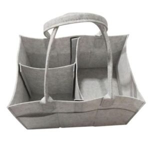 Multi-Function Baby Felt Storage Bag Infant Diaper Bag Portable Holder Bag Changing Nappy Caddy Kid Storage Carrier Large