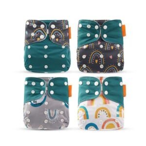 4PCS Baby Cloth Diaper Washable Reusable Stretchable Cloth