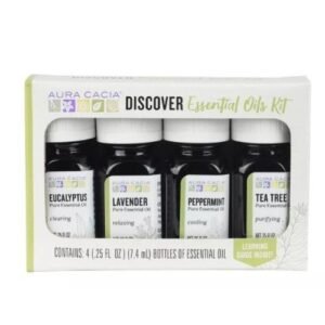 Aura Cacia Discover Essential Oils Kit - 4ct/0.25 Fl Oz