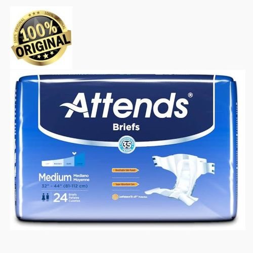 Quality Attends Briefs Disposable Underwear - 24 Count