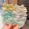 10pcs /Set Bow Flower Hairbands Cream Green Series