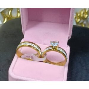 2 Pieces  Wedding  Ring Set  /Ring Bag